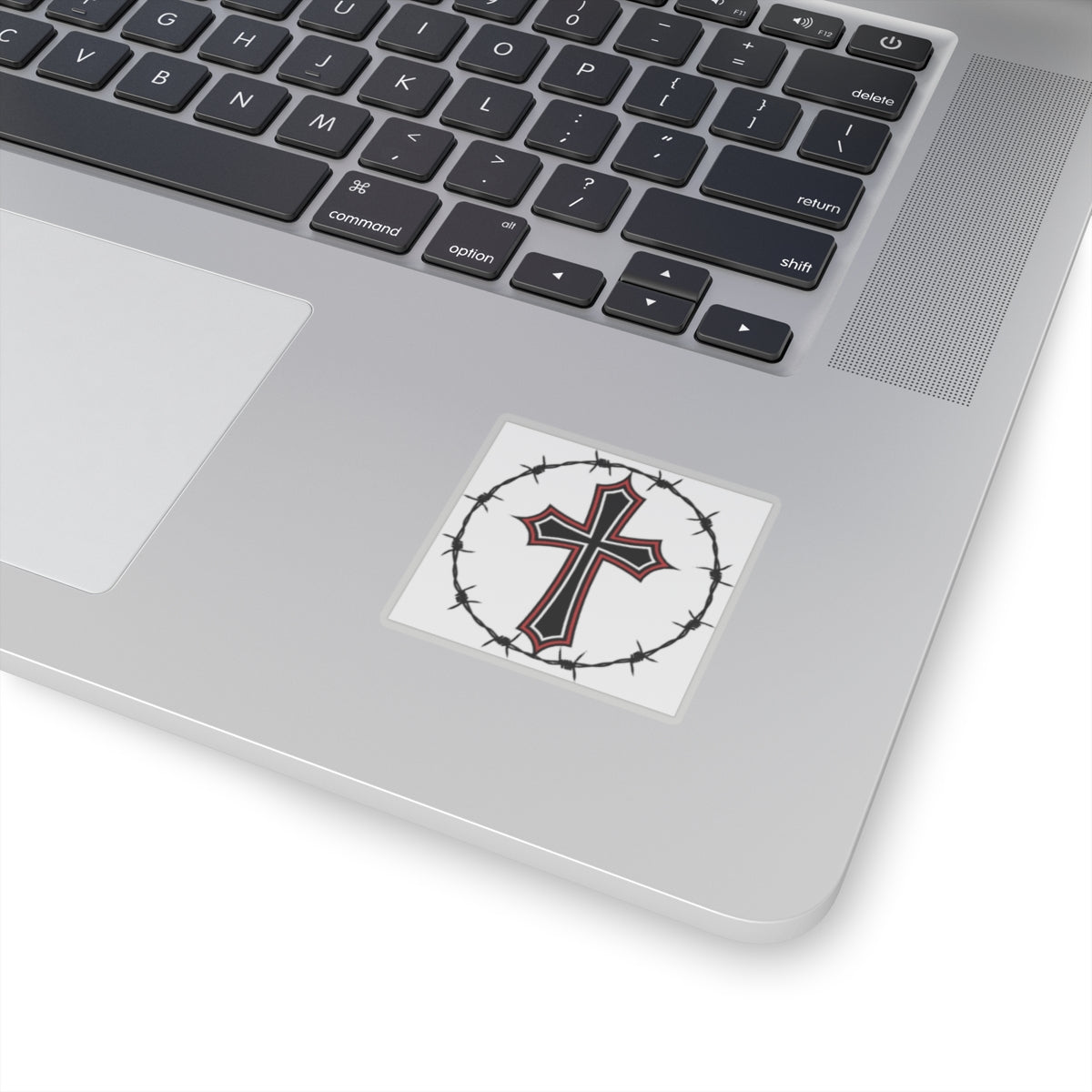 Edgy Cross -Cut Stickers