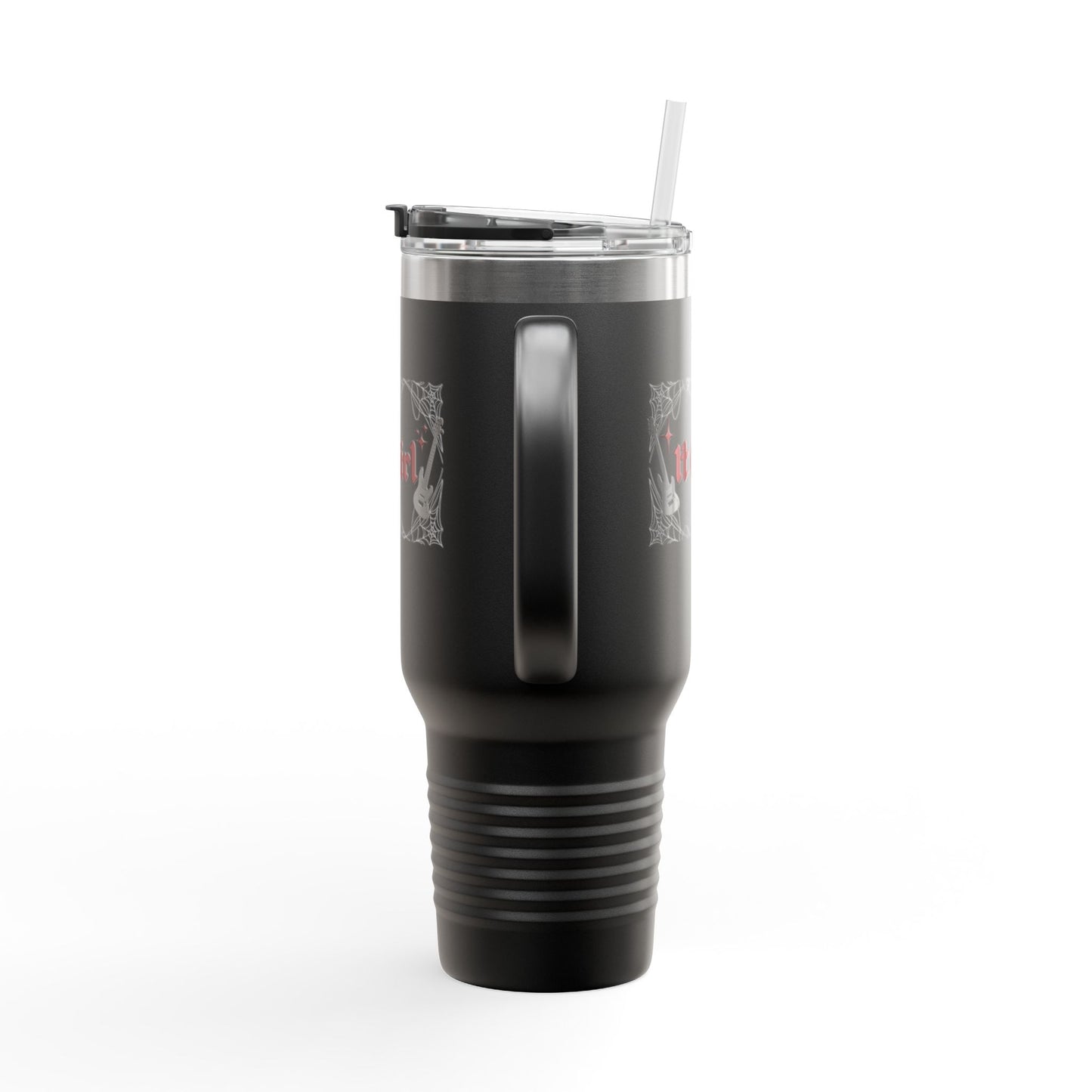 Edgy It Girl - 40oz Insulated Travel Mug - Guitar Design