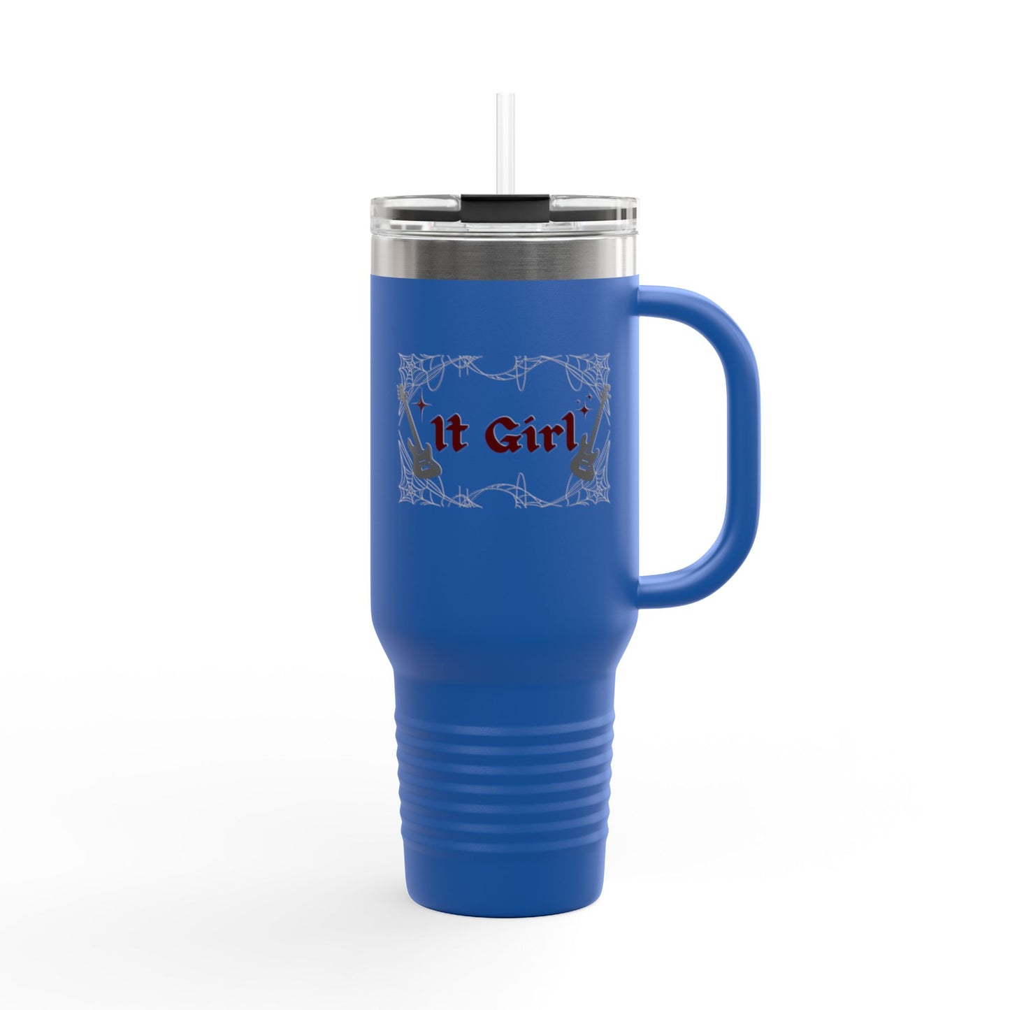 Edgy It Girl - 40oz Insulated Travel Mug - Guitar Design