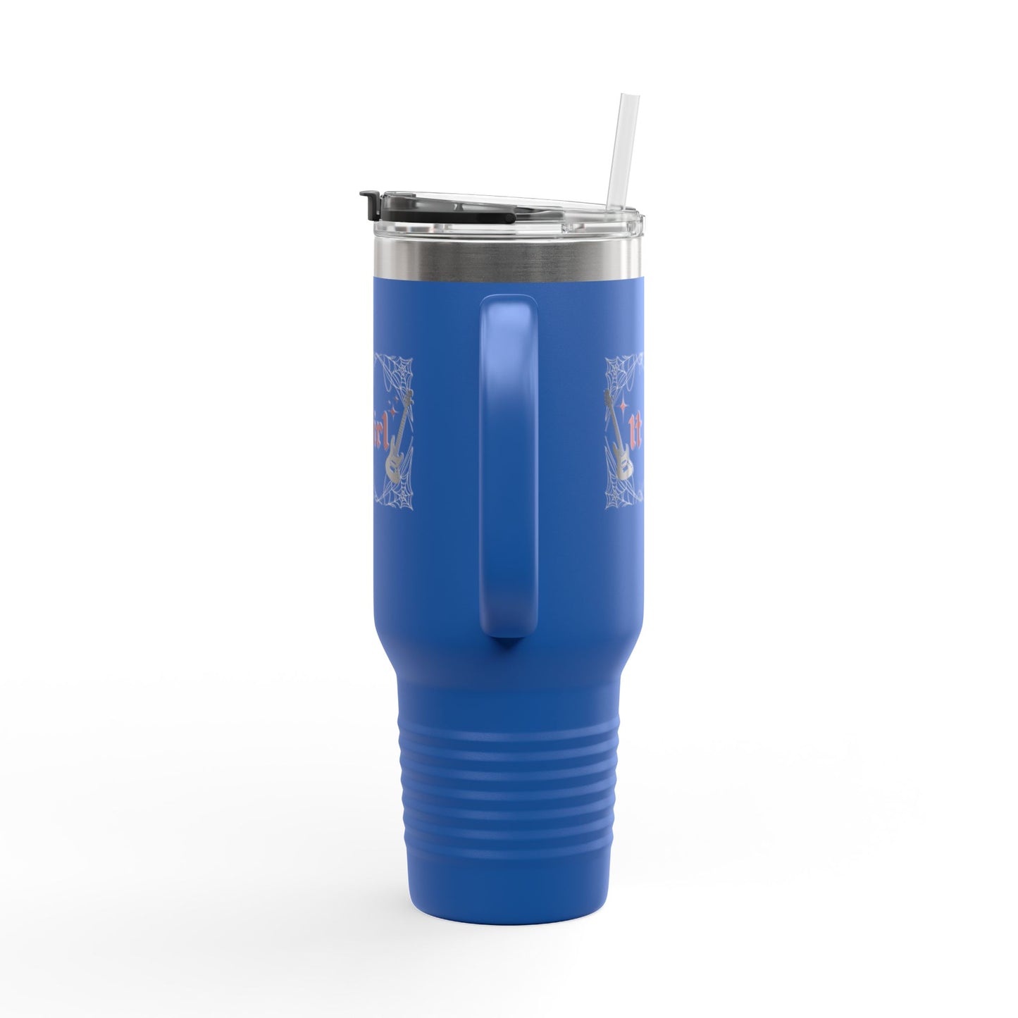 Edgy It Girl - 40oz Insulated Travel Mug - Guitar Design