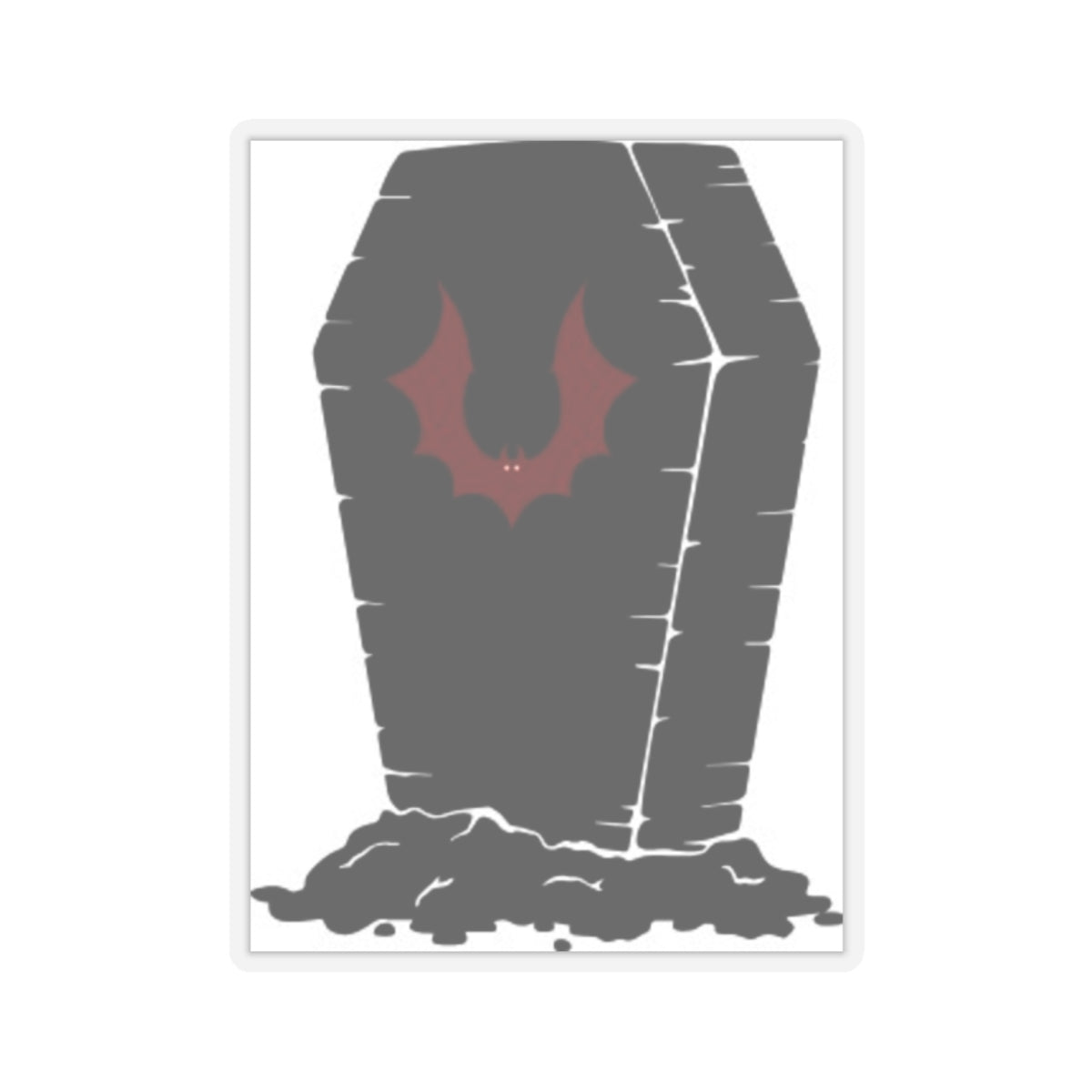 Bat Coffin - Cut Sticker Large