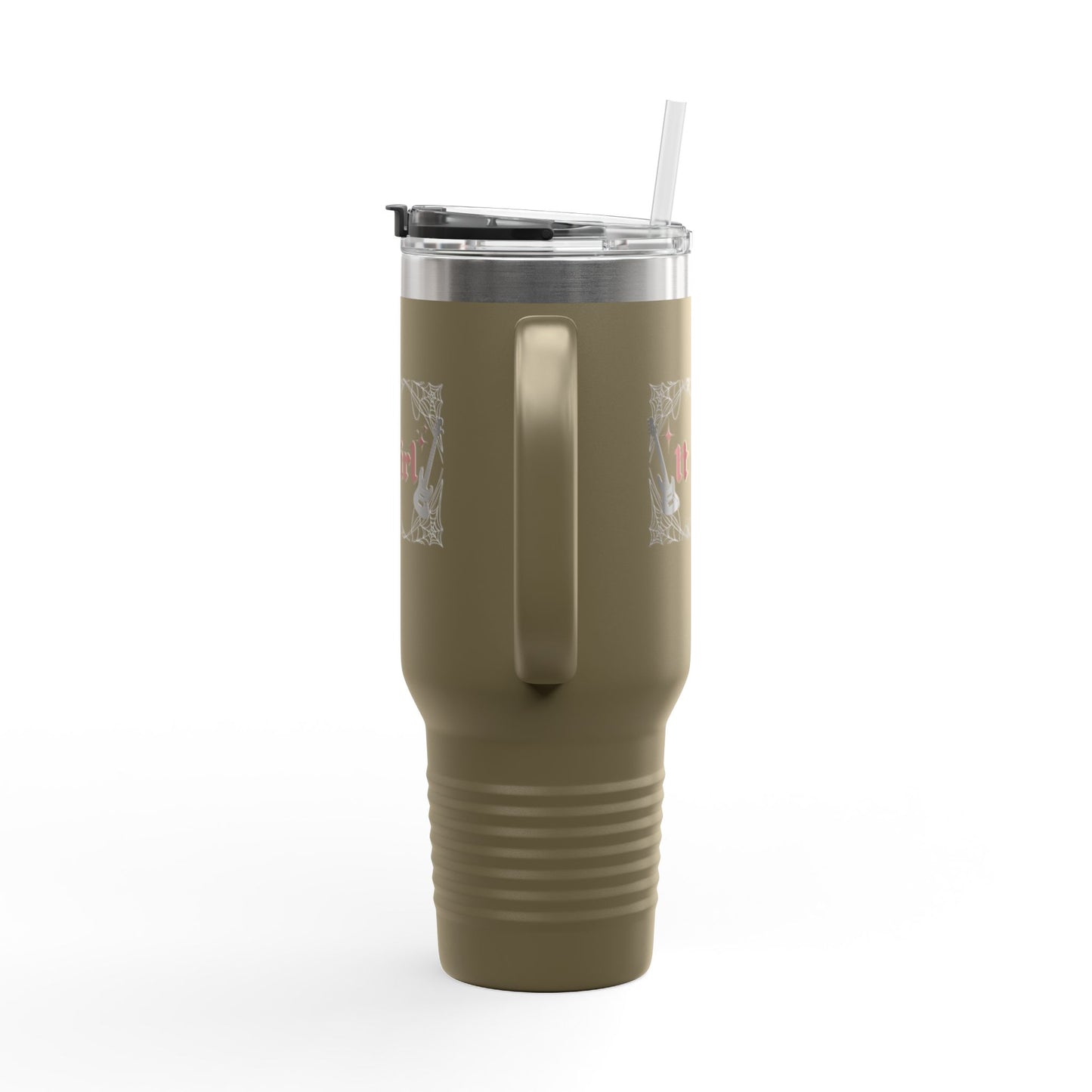 Edgy It Girl - 40oz Insulated Travel Mug - Guitar Design