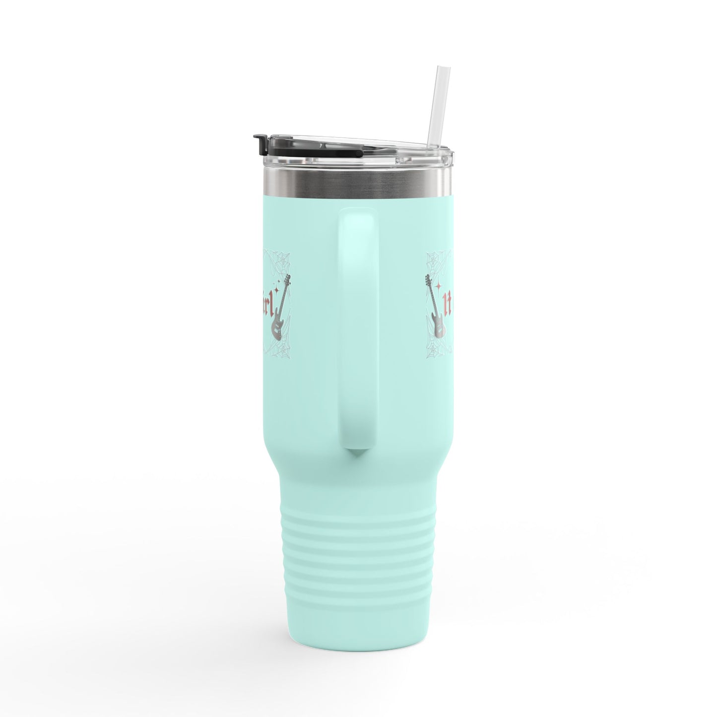 Edgy It Girl - 40oz Insulated Travel Mug - Guitar Design