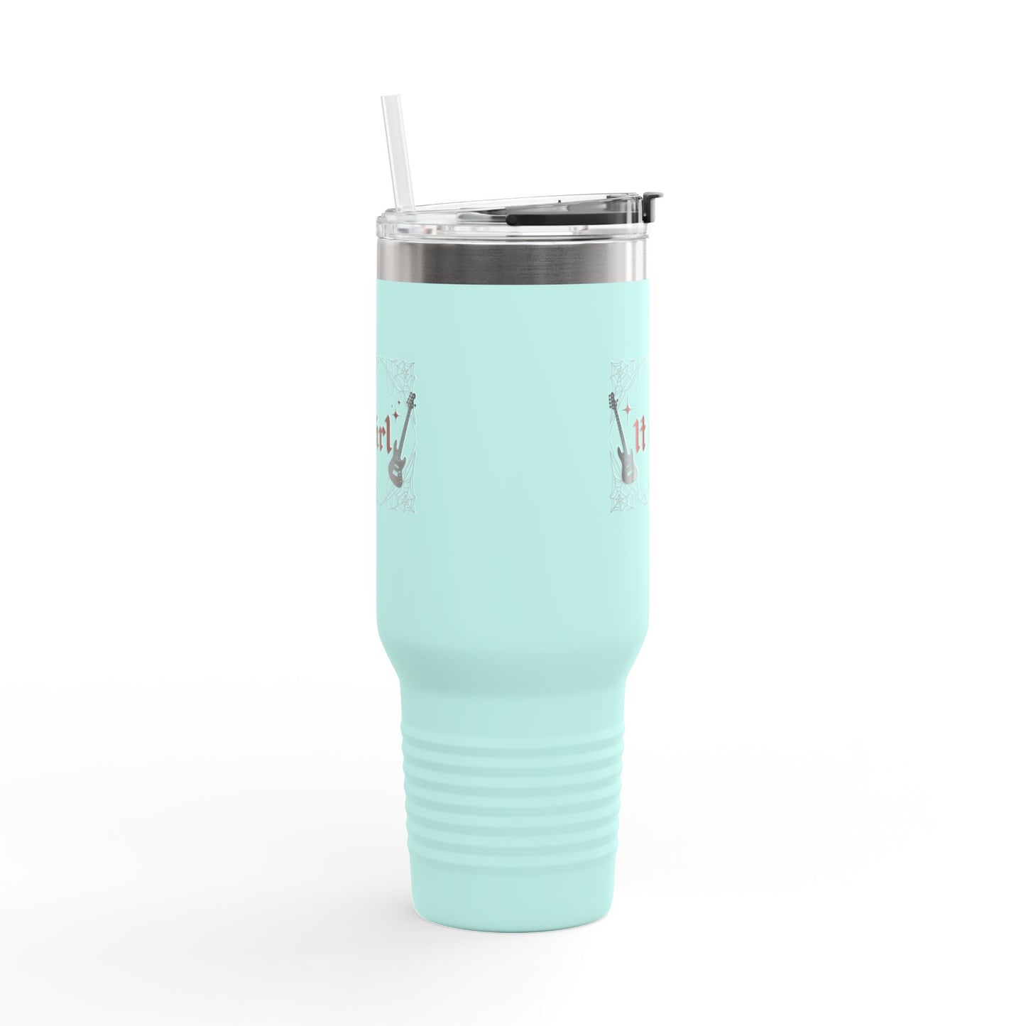 Edgy It Girl - 40oz Insulated Travel Mug - Guitar Design