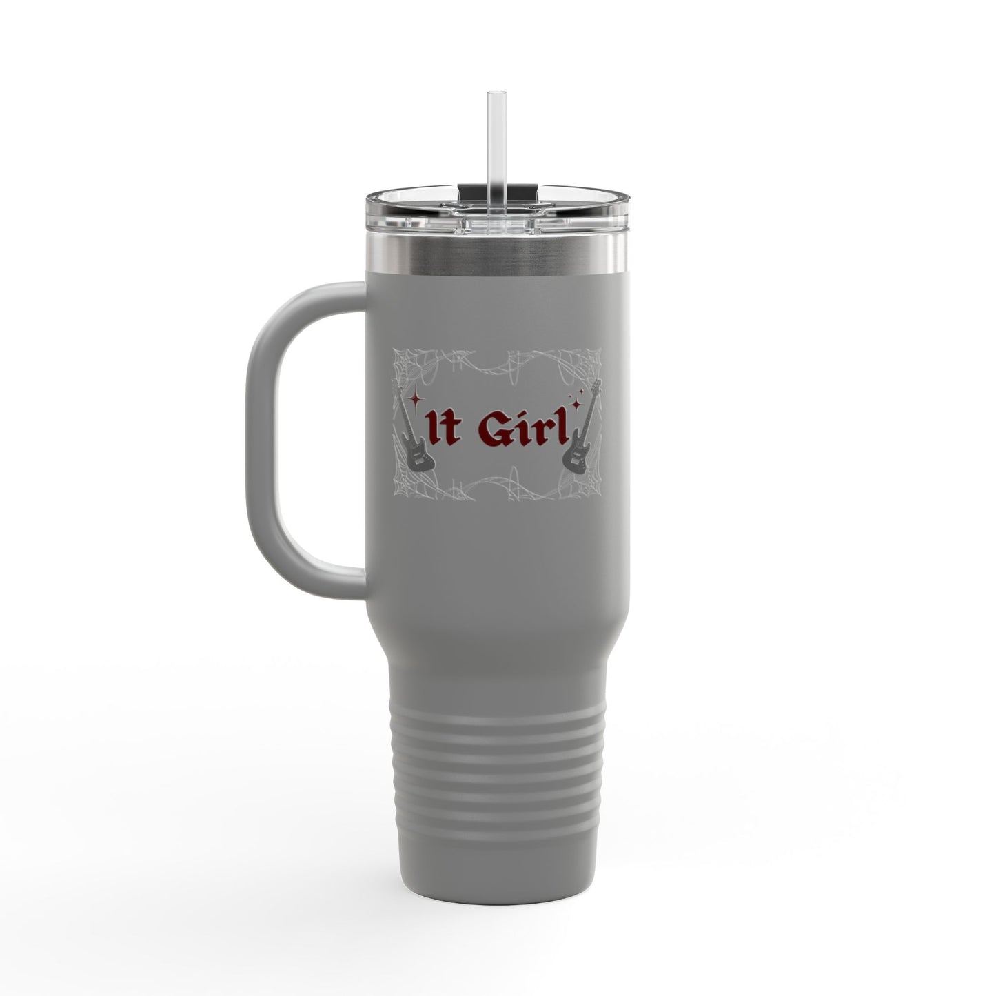 Edgy It Girl - 40oz Insulated Travel Mug - Guitar Design