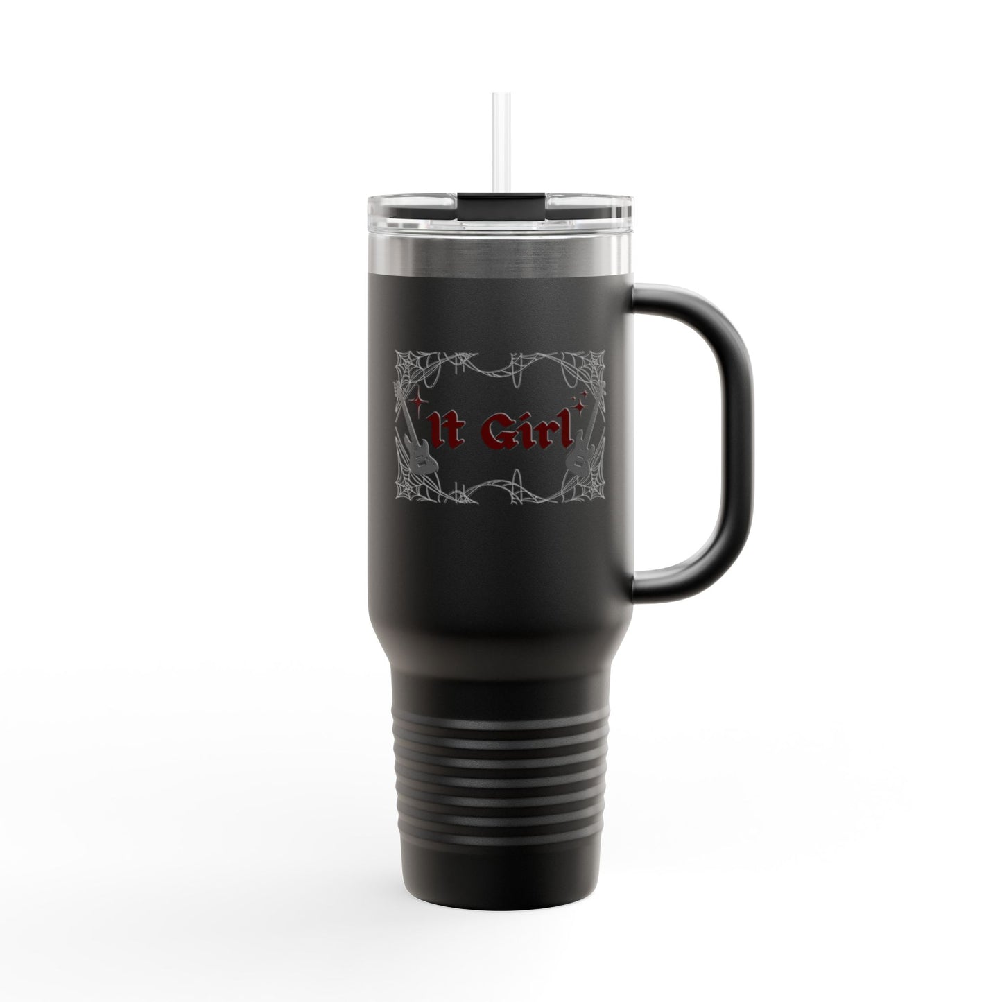 Edgy It Girl - 40oz Insulated Travel Mug - Guitar Design