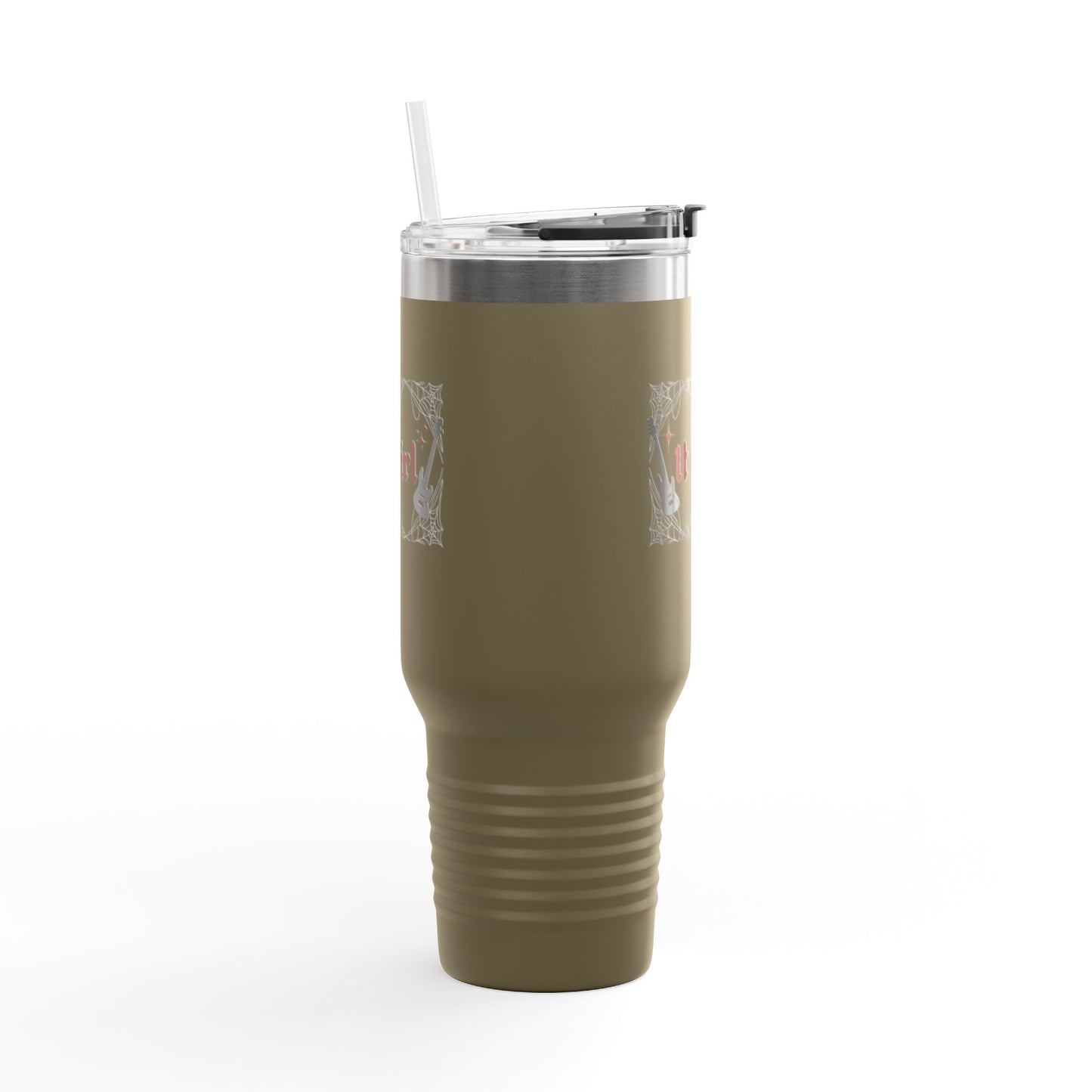 Edgy It Girl - 40oz Insulated Travel Mug - Guitar Design