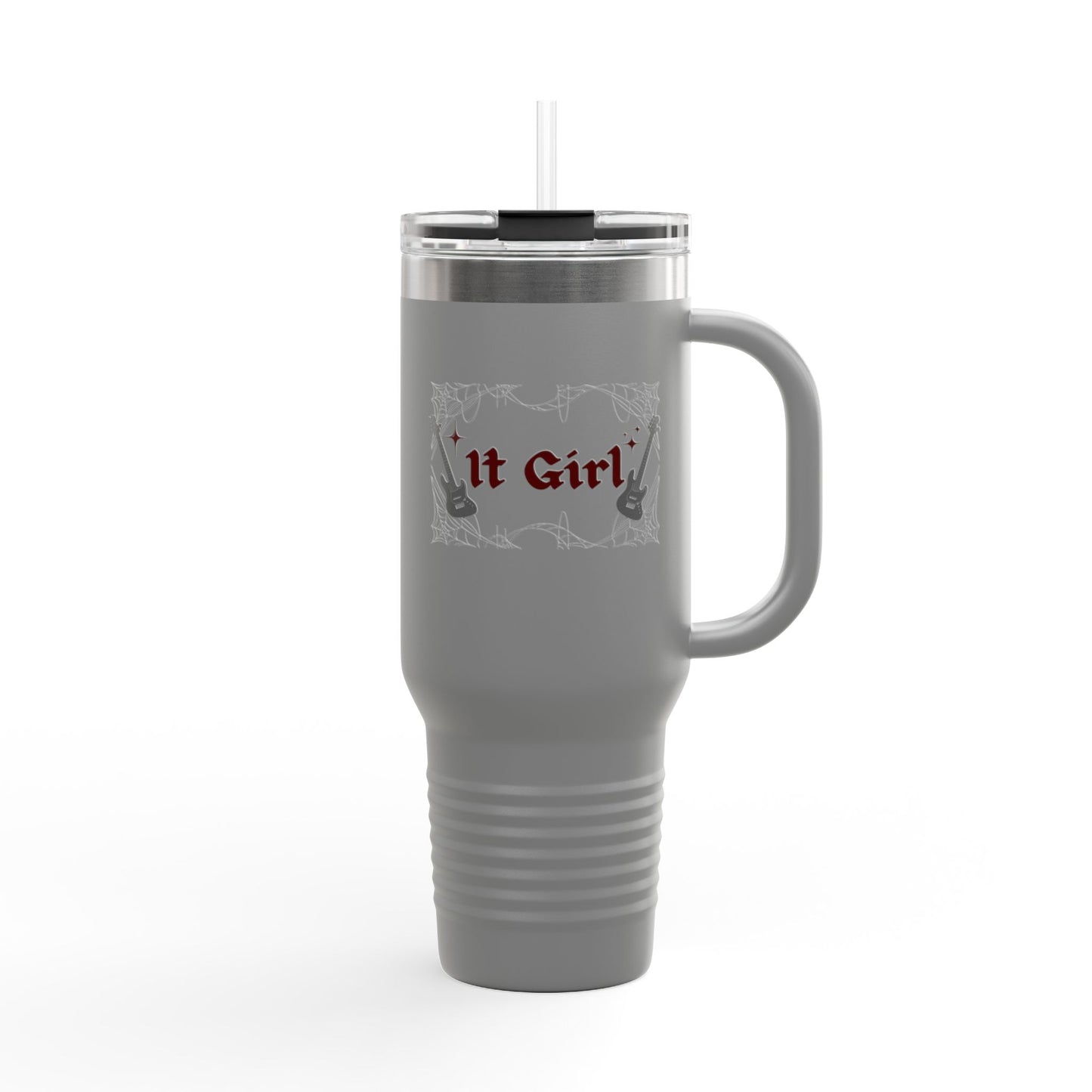 Edgy It Girl - 40oz Insulated Travel Mug - Guitar Design
