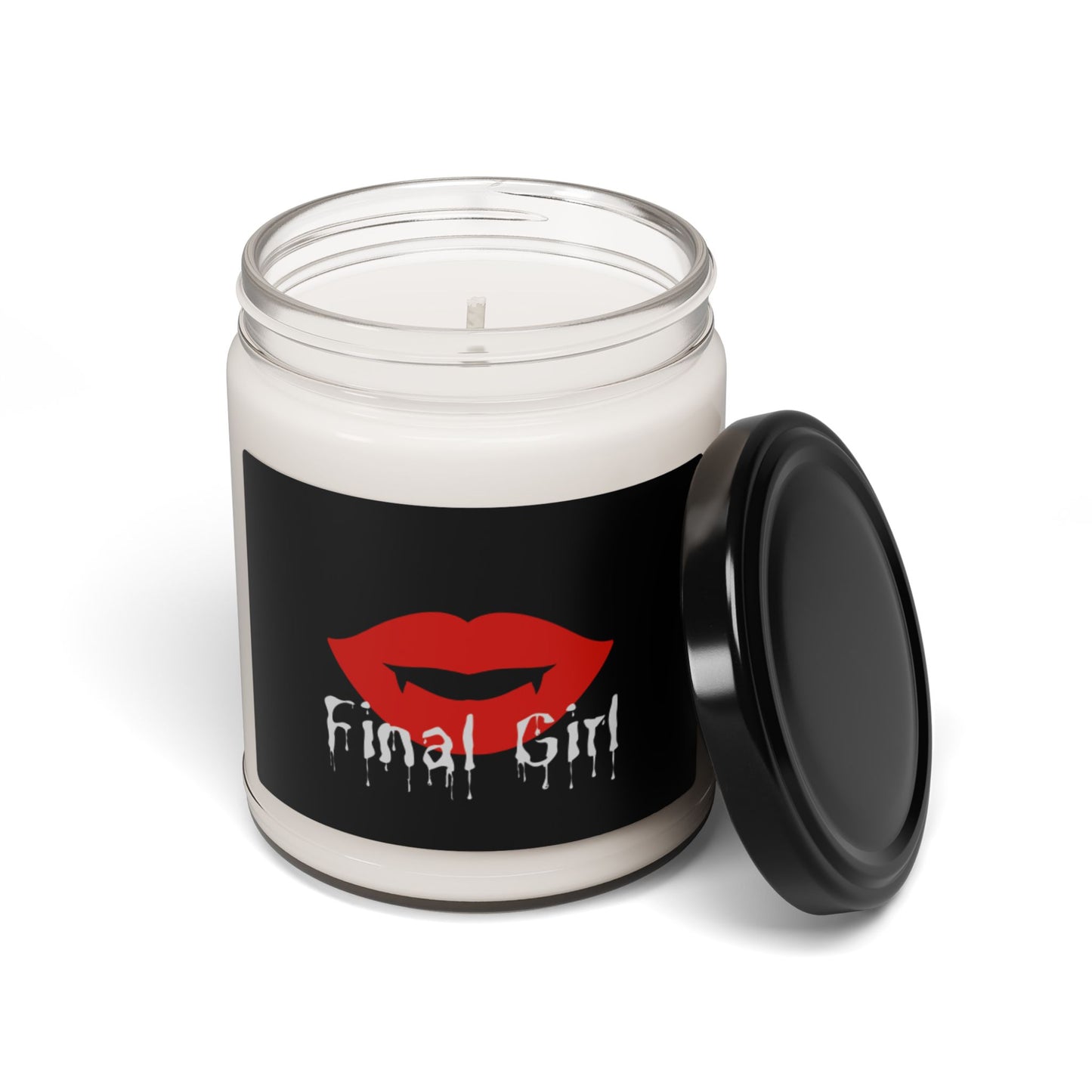 Soy Candle - Gothic Vampire Lips and Bloody Font Design