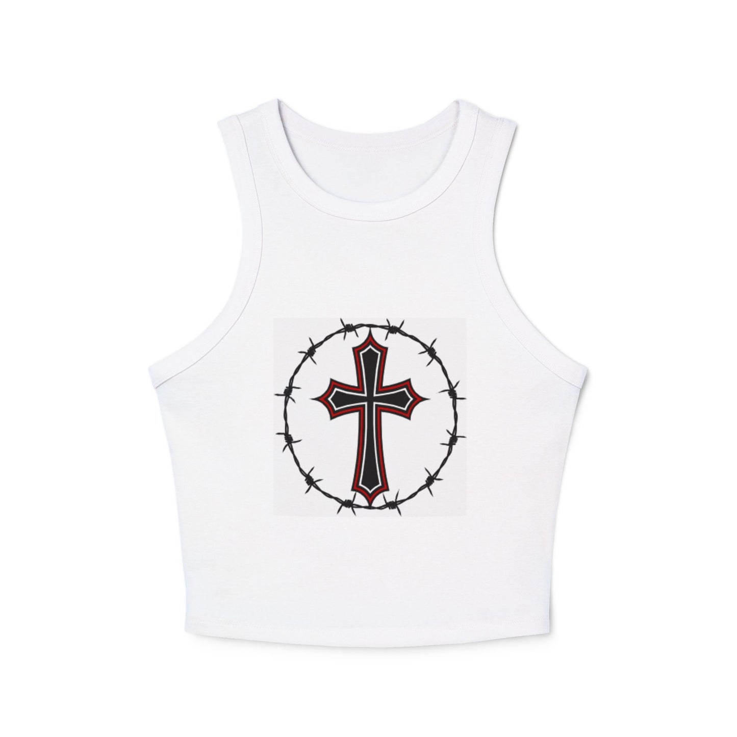 Punk Tank Top - Cross and Barbwire