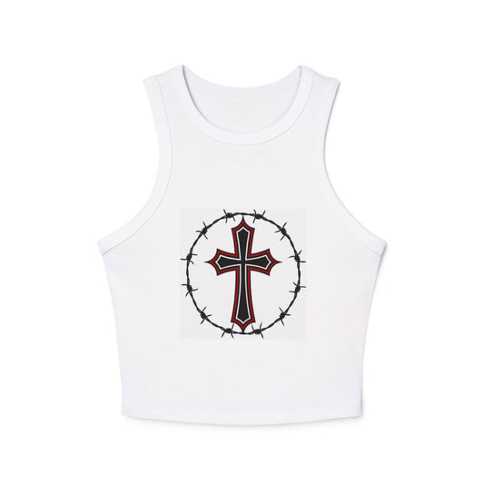 Punk Tank Top - Cross and Barbwire