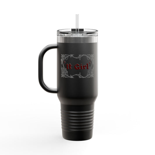 Edgy It Girl -  40oz Insulated Travel Mug - Guitar Design