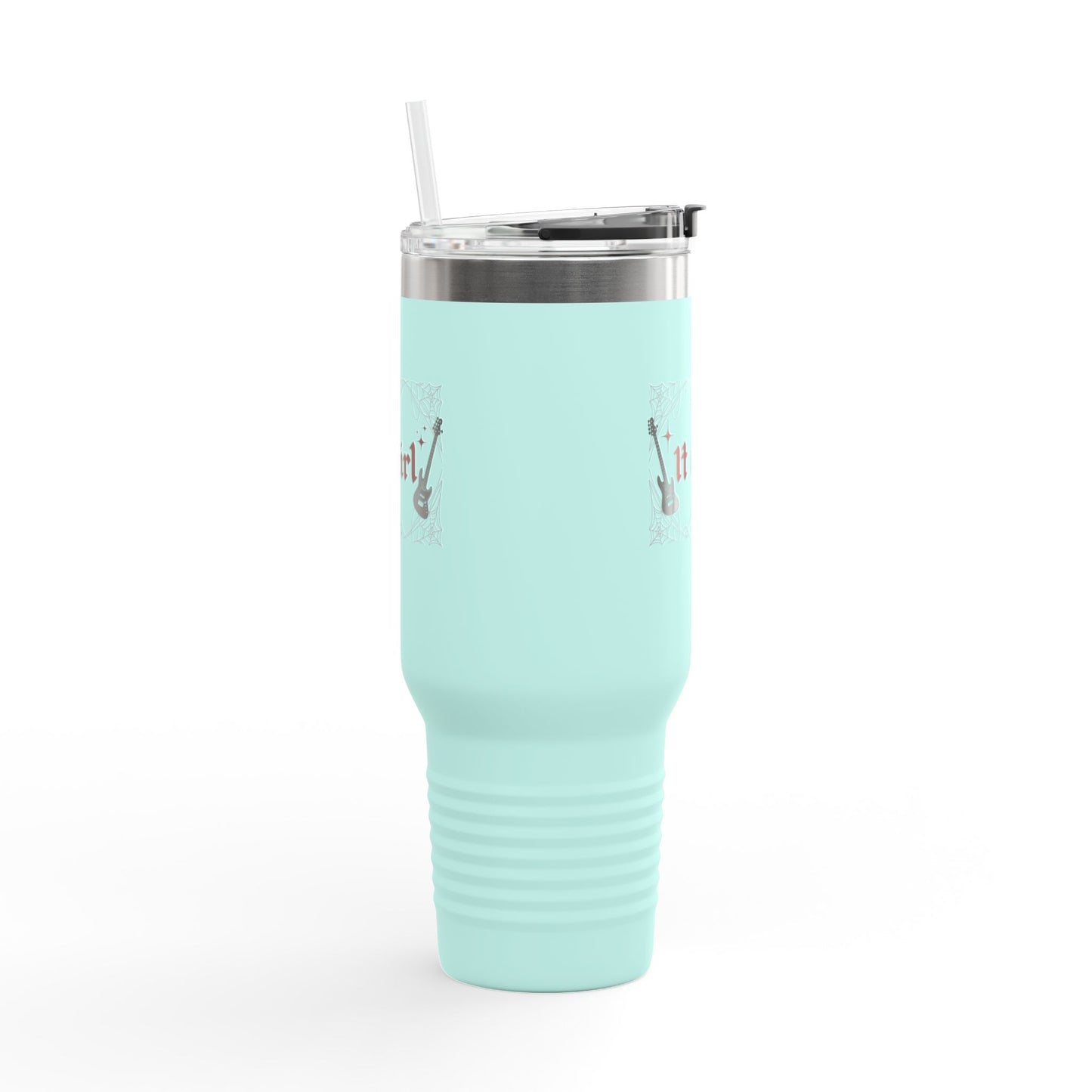 Edgy It Girl -  40oz Insulated Travel Mug - Guitar Design