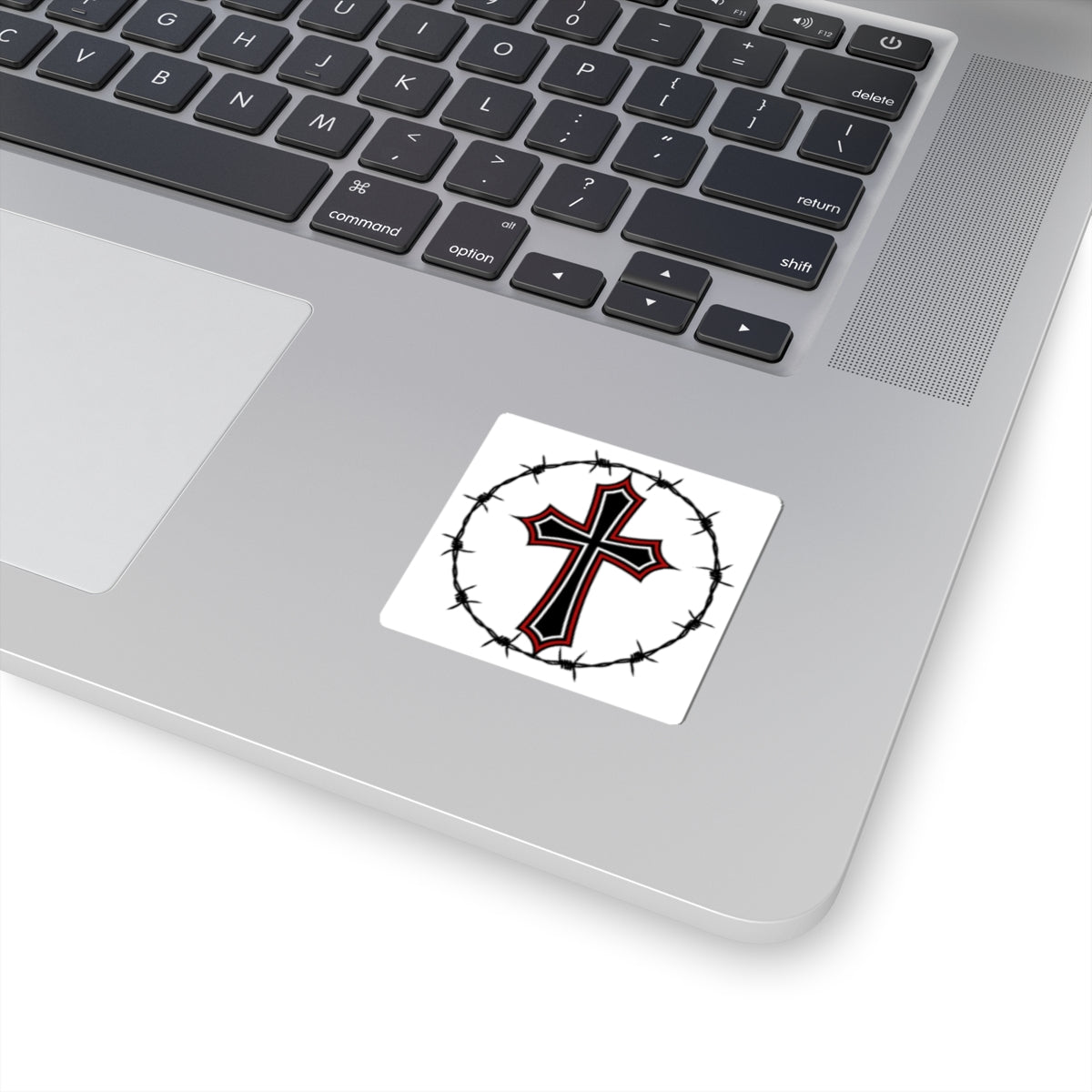 Edgy Cross -Cut Stickers