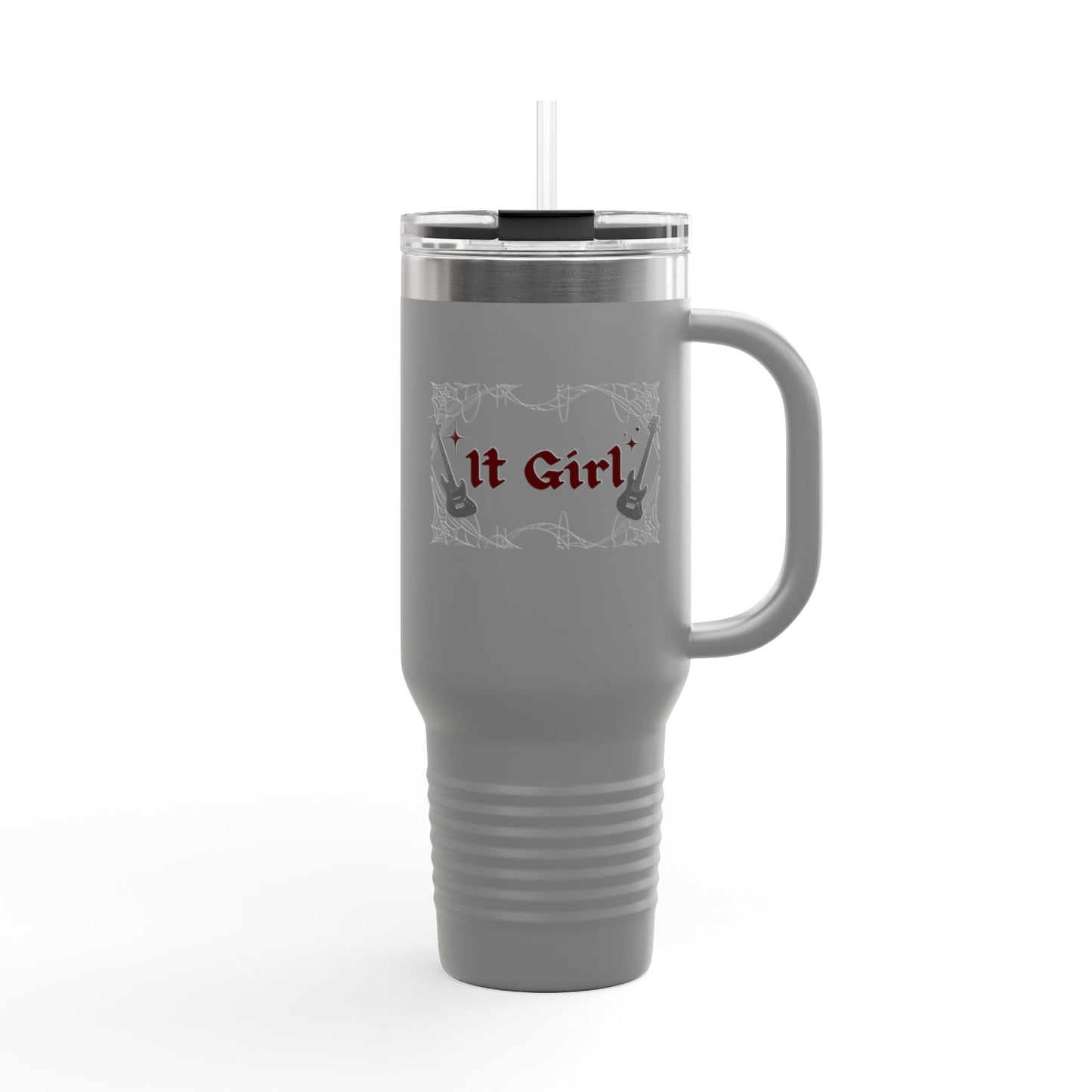 Edgy It Girl -  40oz Insulated Travel Mug - Guitar Design