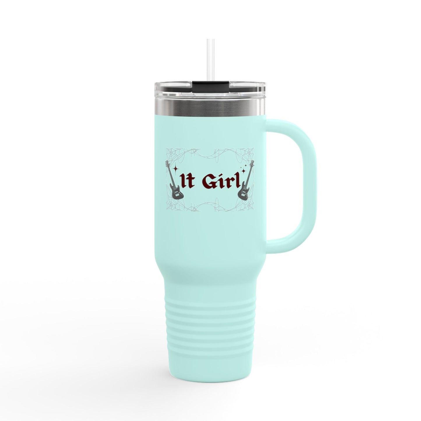 Edgy It Girl -  40oz Insulated Travel Mug - Guitar Design